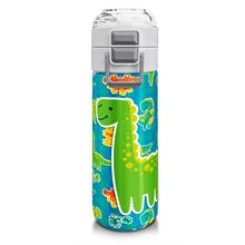 Coral High Erkek Çocuk İçin 500 ml lik Paslanmaz Çelik Termos/Suluk - Mavi Yeşil Dinozor Desenli