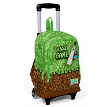 Coral High Işıklı Tekerlekli Çekçek Okul Çantası - 3 Bölmeli, 2 Kademe Sap Ayarı, Yeşil Kahverengi Craft (ErkekÇocuk) 23976