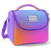 Coral High İlkokul Kız Çocuk Okul Beslenme Çantası, Turuncu Mor Renk Geçişli, Termoslu (Isı Yalıtımlı)