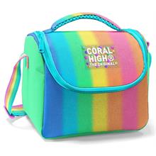 Coral High Kız Çocuk Beslenme Çantası - Thermo - Renkli Çizgili Mavi Turuncu