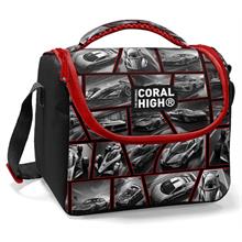 Coral High Erkek Çocuk İlkokul Beslenme Çantası, Siyah Kırmızı Araba, Isı Yalıtımlı