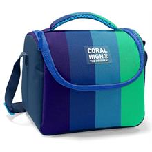 Coral High Beslenme Çantası 11797, Erkek Çocuk, Lacivert Yeşil Renkli Çizgili, Isı Yalıtımlı