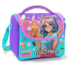 Coral High Beslenme Çantası 11789, Kız Çocuk, Lila Turkuaz Dondurmalı Kız, Isı Yalıtımlı