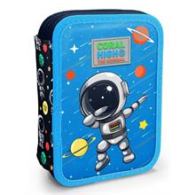 Coral High İki Katlı Düzenleyici Kalem Kutusu - Mavi Astronot, Erkek Çocuk, Mavi Astronot