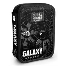 Coral High İki Katlı Düzenleyici Kalem Kutusu - Siyah Galaxy, Erkek Çocuk, Siyah Galaxy