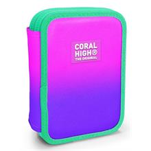 Coral High İki Karlı Organizer Kalemlik - Pembe Mor Gradyan, Kız Çocuk, Pembe Mor Gradyan
