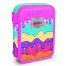 Coral High Organizer İki Katlı Kalem Çantası - Pembe Mor Dondurma, Kız Çocuk, Pembe Mor Dondurma