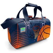 Coral High Erkek Çocuk Spor ve Seyahat Çantası - Siyah Turuncu Basketbol Desenli - 27519