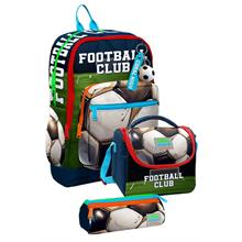 Coral High İlkokul Üçlü Okul Başlangıç Çanta Seti - Lacivert Yeşil Futbol, Erkek Çocuk