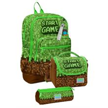 Coral High İlkokul Üçlü Okul Başlangıç Çanta Seti - Yeşil Kahverengi Craft, Erkek Çocuk