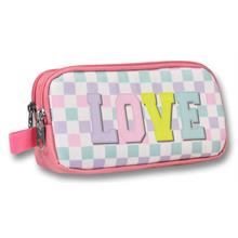 Ümit Çanta Pembe Sarı Love Desenli Kalem Çantası - Kız Çocuk - 5085