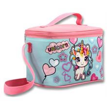 Ümit Çanta 5049 Isı Yalıtımlı Kız Çocuk (Bebek Unicorn Baskılı, Pembe Turkuaz Renkli) Beslenme Çantası