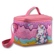 Ümit Çanta Termoslu/Isı Yalıtımlı Beslenme Çantası - 5004 - Dondurma Yiyen Unicorn, Mor Pembe (Kız Çocuk)