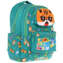 Kaukko Toys Erkek Çocuk 3D Aslan Şekilli İlkokul ve Günlük Sırt Çantası - Yeşil - L5254