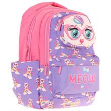 Kaukko Toys Kız Çocuk 3D Kedi Şekilli İlkokul ve Günlük Sırt Çantası - Mor Pembe - L5236