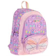 Kaukko Kids Üç Gözlü (Kız Çocuk) Okul Sırt Çantası (Nakışlı Kelebek Desenli) - L5222