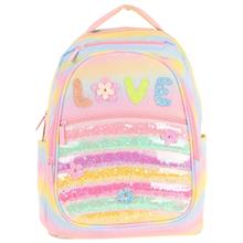Kaukko Kids Simli Pullu Love Baskılı Kız Çocuk Dört Bölmeli Okul Çantası - L5214