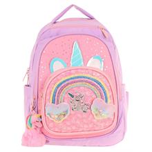 Kaukko Kids Simli Unicorn Desenli Kız Çocuk Dört Bölmeli Okul Çantası - L5212