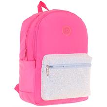 Kaukko Bright Kız Çocuk Taşlı Pembe Üç Bölmeli Okul Çantası - K1811