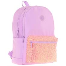 Kaukko Bright Kız Çocuk Taşlı Mor Üç Bölmeli Okul Çantası - K1809