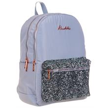 Kaukko Bright Kız Çocuk Taşlı Mavi Üç Bölmeli Okul Çantası - K1649
