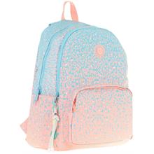 Kaukko Dots Kız Çocuk Üç Bölmeli İlkokul ve Ortaokul Çantası - Turkuaz Nokta Desenli - K1805