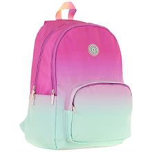 Kaukko Rainbow Kız Çocuk Üç Bölmeli İlkokul ve Ortaokul Çantası - Pembe Yeşil Renk Geçişli - K1798