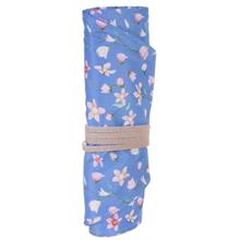 Kaukko Roll Mavi Çiçekli Sanatsal Kalem Çantası - Kadın/Kız Çocuk - K2352
