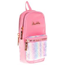 Kaukko Çanta Şekilli Kız Çocuk Üç Bölmeli Kalemlik - Pembe - Çok Renkli - K2510