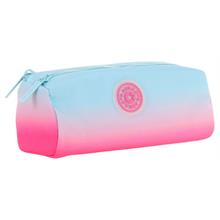Kaukko İki Bölmeli Kız Çocuk Okul Kalem Çantası - Mavi Pembe - K2708
