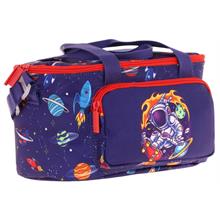 Kaukko Kids Thermo Isı Yalıtımlı Erkek Çocuk Astronot Baskılı Lacivert Kırmızı Beslenme Çantası L7267 (İki Bölmeli)