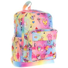 Kaukko Kids Dört Bölmeli Kız Çocuk Silikon Aksesuarlı Mavi Sarı İlkokul Çantası