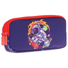 Kaukko Kids Kırmızı Lacivert, Astronot, Erkek Çocuk Üç Bölmeli Okul Kalem Çantası - L8267