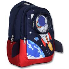 Cennec 5042 (3D Astronot - Lacivert Kırmızı - Erkek Çocuk) Okul Çantası