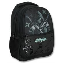 Ümit Çanta Üç Gözlü Erkek Çocuk İlkokul Çantası - Ninja - Siyah Turkuaz - 5066