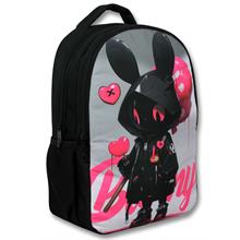 Ümit Çanta Erkek Çocuk Okul Sırt Çantası - Bunny - Siyah Pembe - 5106 (7 Yaş ve Üzeri)