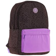 Kaukko Double Colors Üç Bölmeli Kız Çocuk Okul ve Günlük Sırt Çantası - Siyah Mor - K1837