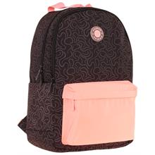 Kaukko Double Colors Üç Bölmeli Kız Çocuk Okul ve Günlük Sırt Çantası - Siyah Pembe - K1836