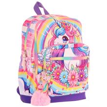 Kaukko Dört Bölmeli (Kız Çocuk - Pembe Mor - Unicorn Baskılı) - İlkokul Okul Sırt Çantası - L5249