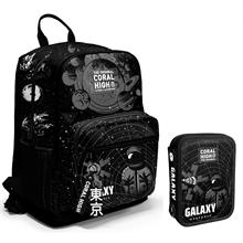 Coral High Siyah Galaxy Erkek Çocuk Okul Çantası ve Organizer Kalemlik Seti - İlkokul ve Ortaokul