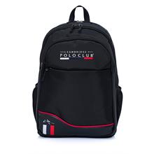 Cambridge Polo Club Siyah Dört Bölmeli Erkek/Erkek Çocuk Okul, Günlük ve Seyahat Sırt Çantası - PLCAN2154-001