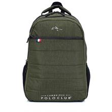 Cambridge Polo Club Minimalist Tasarım Haki Unisex Okul Günlük Seyahat Sırt Çantası - PLCAN2166-016