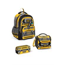 Coral High Kids Sarı Siyah Robot Desenli 3 lü Okul Çanta Seti SET0114424 - Erkek