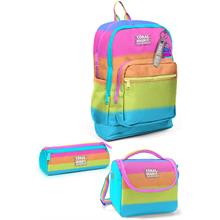 Coral High Kids Renkli Çizgili 3 lü Okul Çanta Seti SET0123770 - Kız
