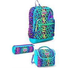 Coral High Kids Renkli Leopar Desenli 3 lü Okul Çanta Seti SET0123769 - Kız