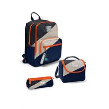 Coral High Lacivert Koyu Gri Bej Renkli 3 lü Okul Çanta Seti SET0123693 - Erkek