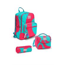 Coral High Neon Mercan Turkuaz Desenli 3 lü Okul Çanta Seti SET0123685 - Kız