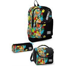 Coral High Kids Siyah Karikatür Desenli 3 lü Okul Çanta Seti SET0123774 - Erkek