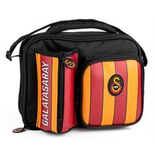 Galatasaray Üç Bölmeli (Matara Cepli) Erkek Çocuk Suni Deri Beslenme Çantası - 25558