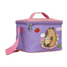 Capybara Kız Çocuk Isı Yalıtımlı Beslenme Çantası - Mor - Pembe - 5234